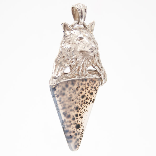 Pendentif Agate Loup Argent – Image 2