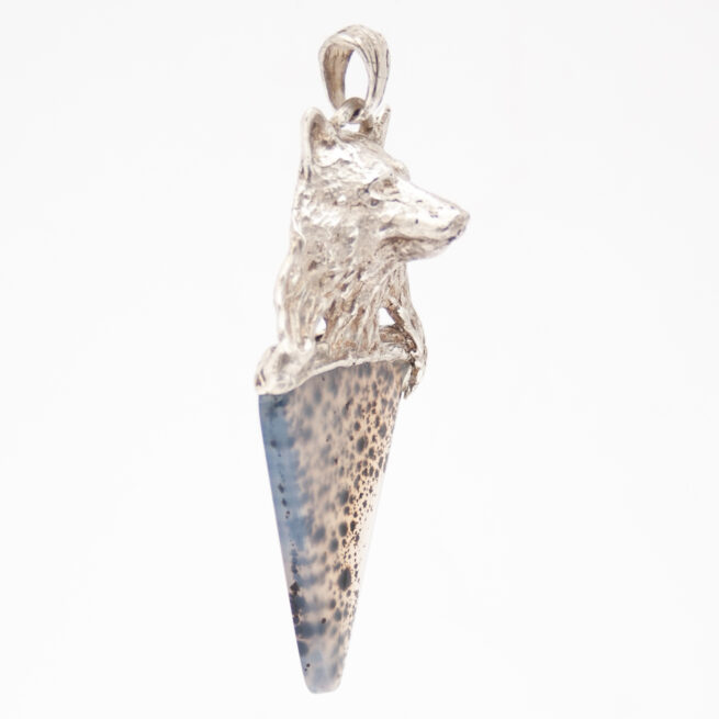 Pendentif Agate Loup Argent – Image 4