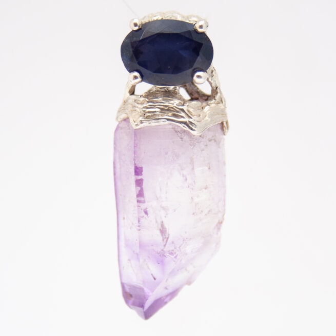 Sterling Silver Amethyst Iolite Pendant