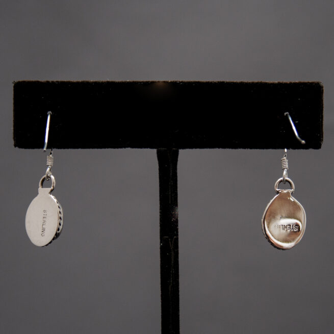 Native American Small White Opal Drop Earrings