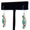 Small Triple Green Turquoise Drop Earrings - Image 3
