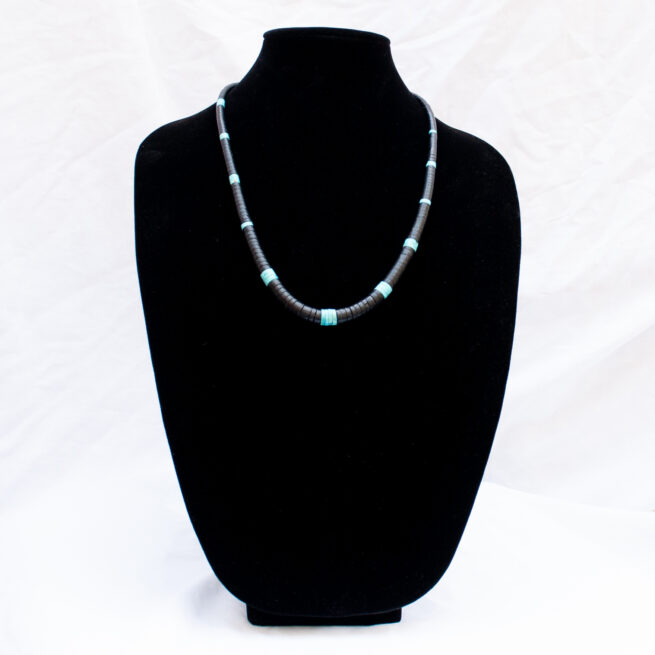 Delbert Crespin Long Black Blue Necklace