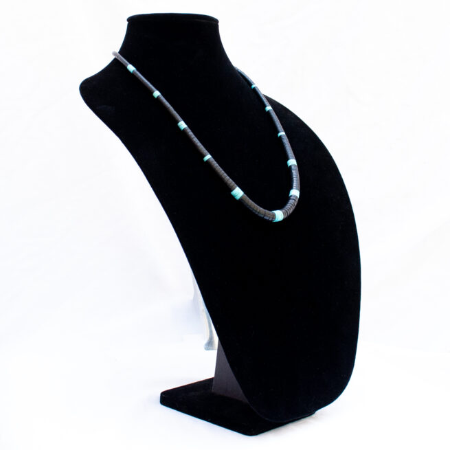 Delbert Crespin Long Black Blue Necklace