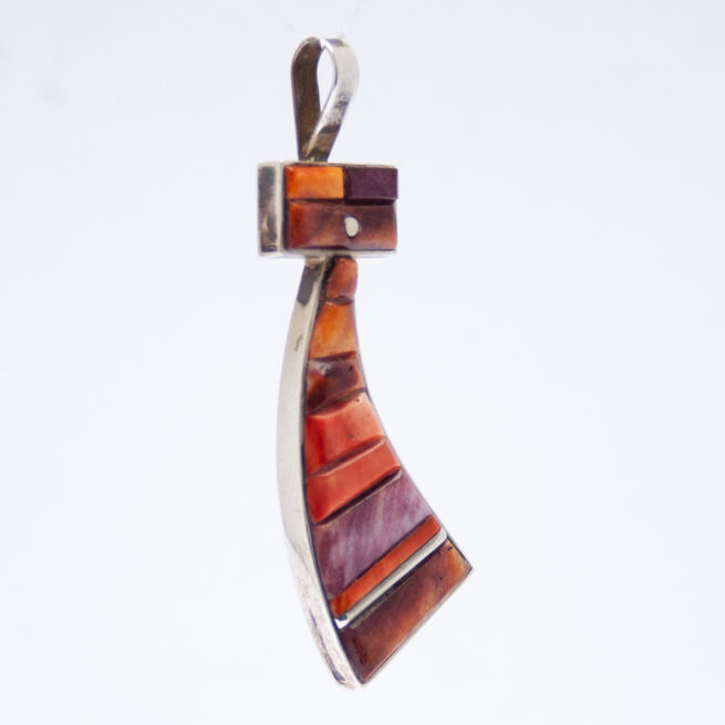 Harold Smith Purple Orange Kachina Pendant - Image 2