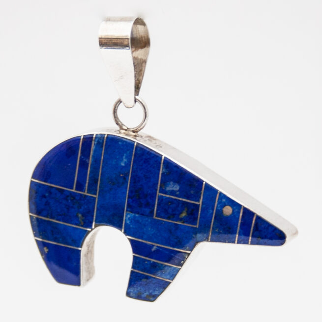Yazzie Lapis Reversible Bear Pendant - Image 2