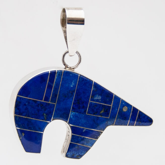 Yazzie Lapis Reversible Bear Pendant - Image 5