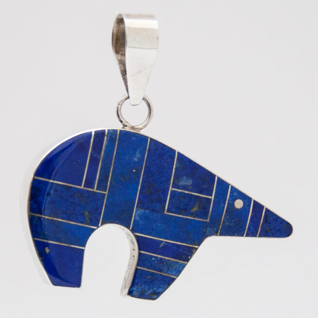 Yazzie Lapis Reversible Bear Pendant - Image 3