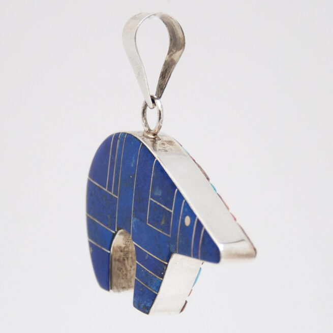 Yazzie Lapis Reversible Bear Pendant - Image 7