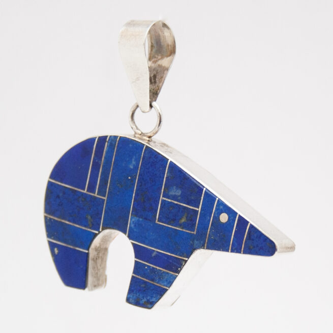 Yazzie Lapis Reversible Bear Pendant - Image 4
