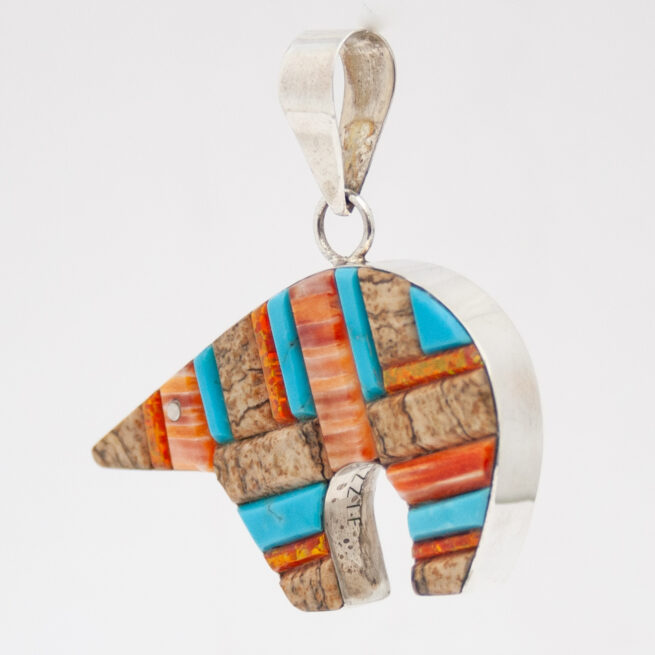 Yazzie Lapis Reversible Bear Pendant