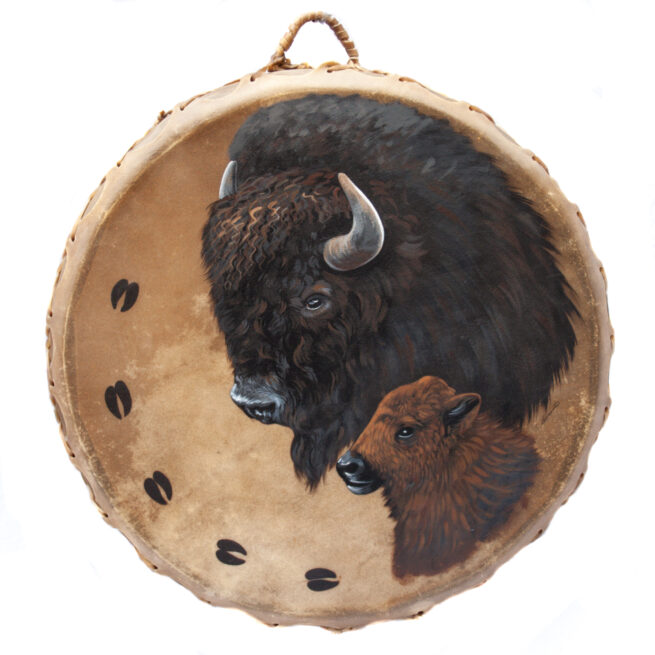 Native American Buffalo Ceremonial Drum