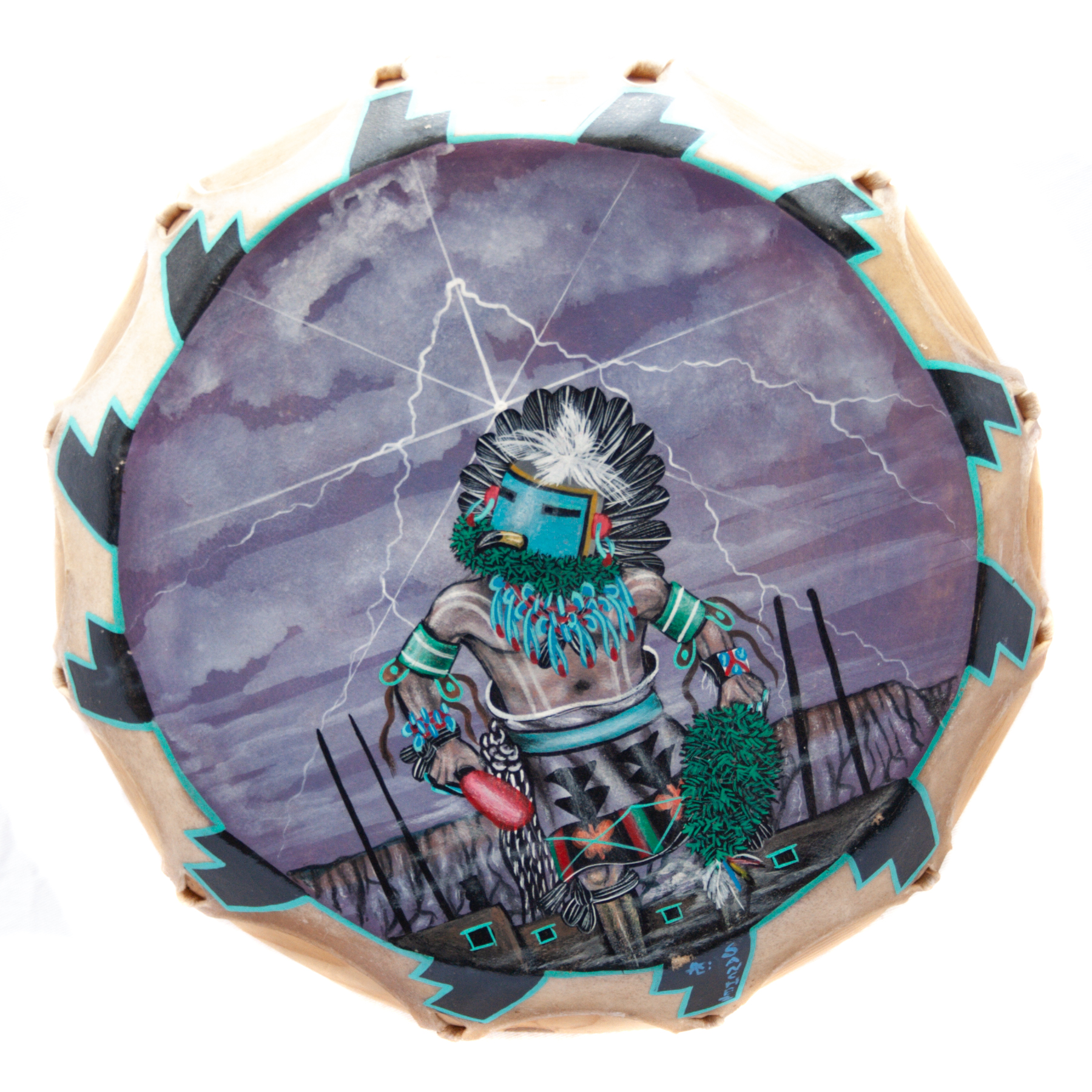 Native American Eagle Kachina Shamanic Drum