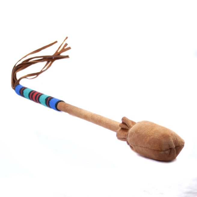 Native American Red Blue Green Beaded Drum Stick