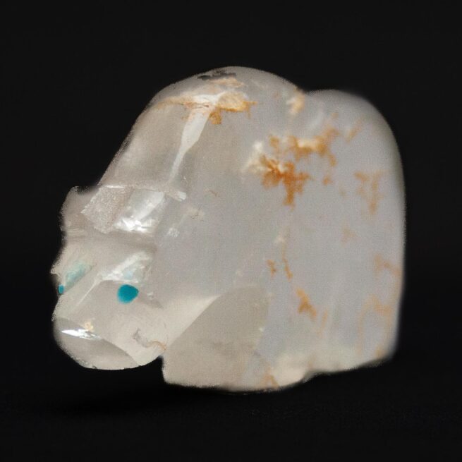Native American Zuni Clear Quartz Bear Carving - Image 4