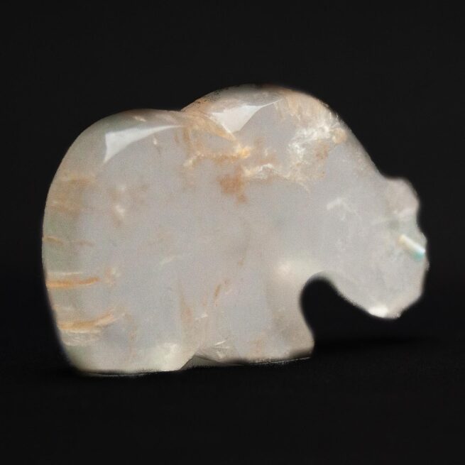 Native American Zuni Clear Quartz Bear Carving - Image 5