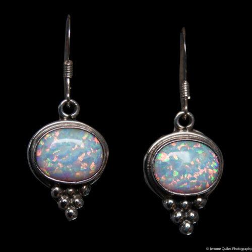 Small Opal Drop Earrings