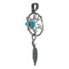 Small Turquoise Dream Catcher Pendant - Image 2