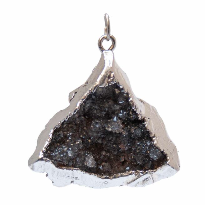 Pendentif Argent Quartz Fumé