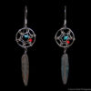 Turquoise Coral Dream Catcher Earrings