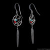 Turquoise Coral Dream Catcher Earrings - Image 2