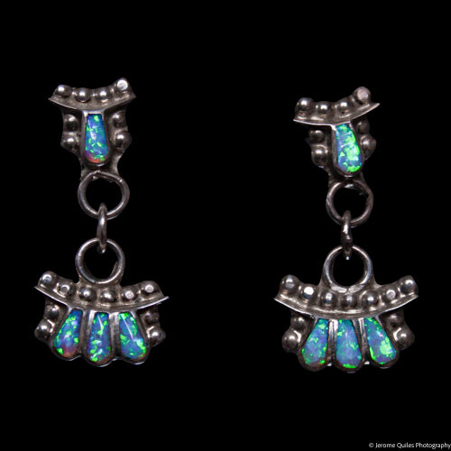 Two Tier Opal Earrings