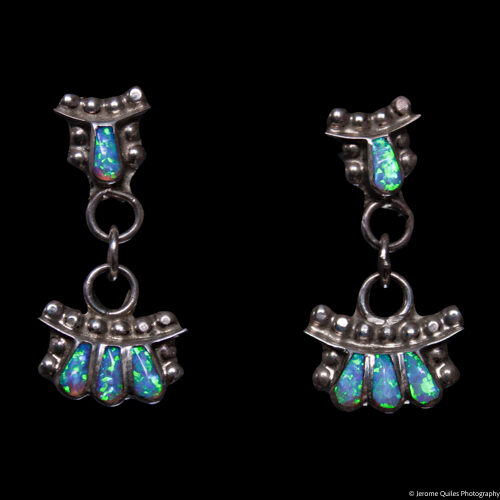 Boucles d'Oreilles Opale Deux Étages