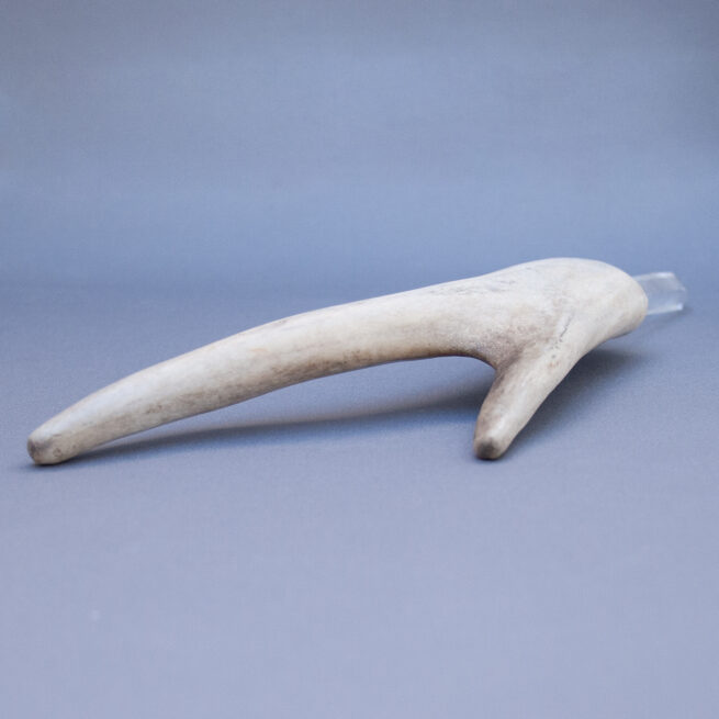 Medium Quartz Laser Point Scottish Deer Horn Shaman Wand