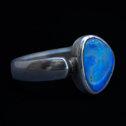 Bague Opale Bleue