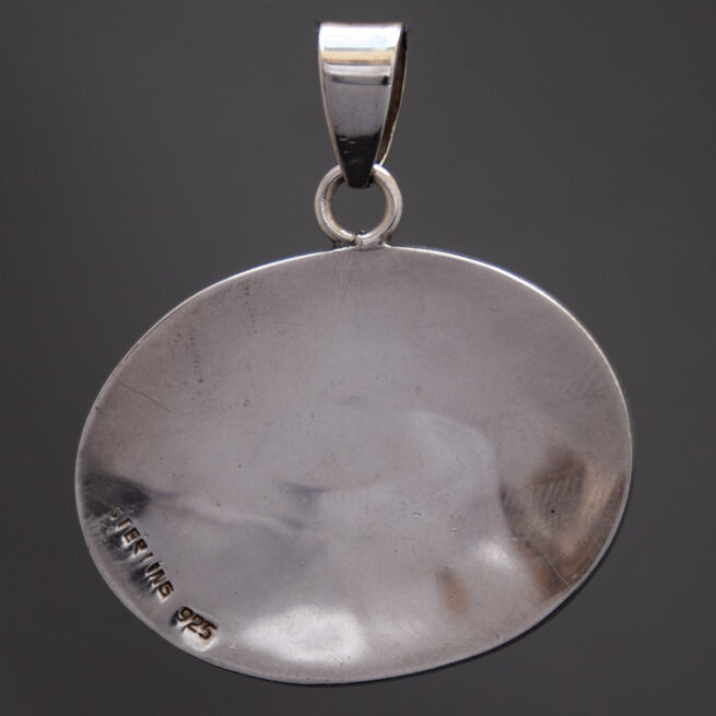 Joe Josytewa Hopi Silver Bear Pendant - Image 4