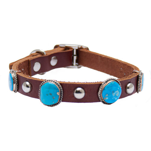 Navajo Turquoise Dog Collar