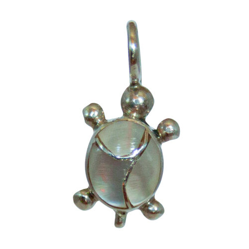 Small White Turtle Pendant