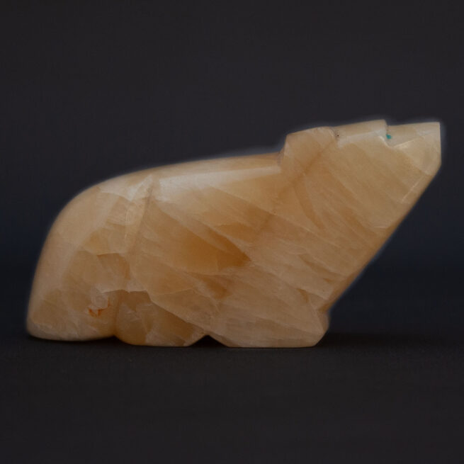 Sculpture Amérindienne Loup Calcite