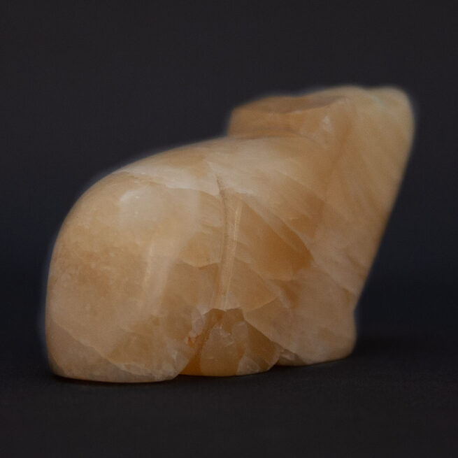 Sculpture Amérindienne Loup Calcite – Image 4
