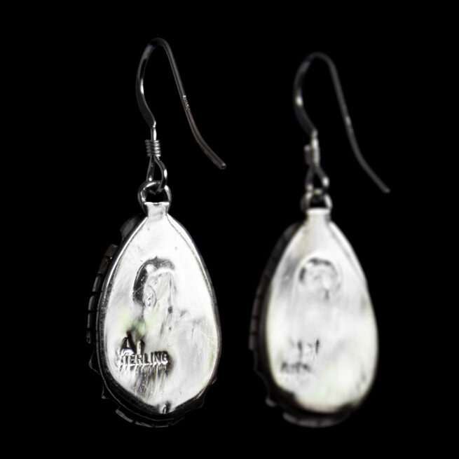 Amos Begay Opal Teardrop Earrings - Image 4