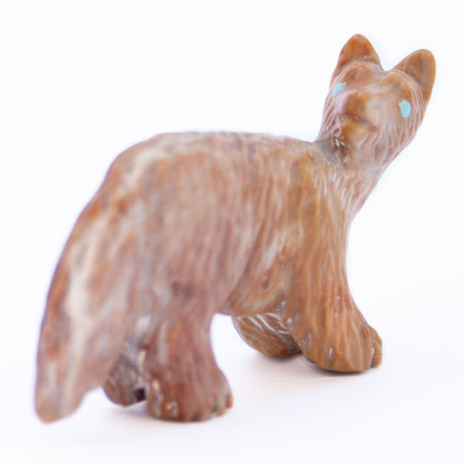 Andres Quandelacy Playful Wolf Zuni Carving - Image 4