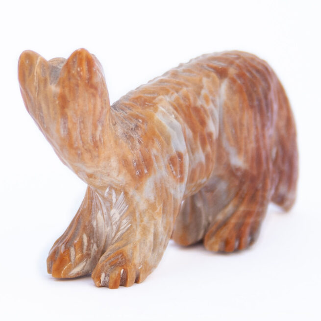 Andres Quandelacy Playful Wolf Zuni Carving - Image 3
