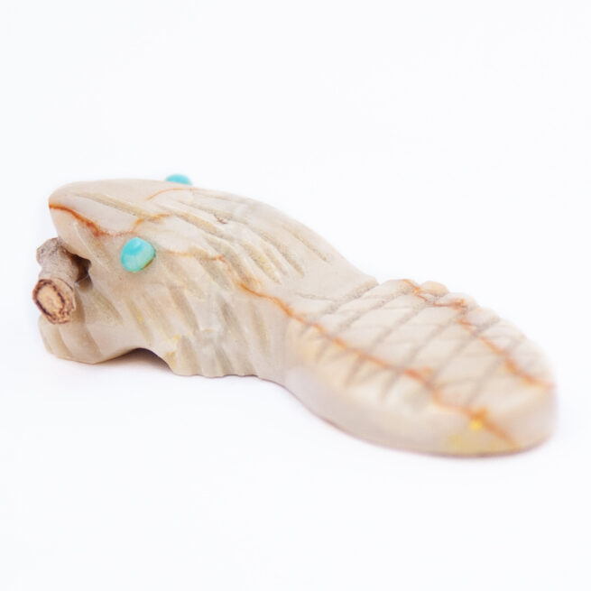 Angel Yatsayte Jasper Small Zuni Beaver Fetish - Image 3