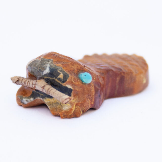 Petite Figurine Zuni Castor Marron