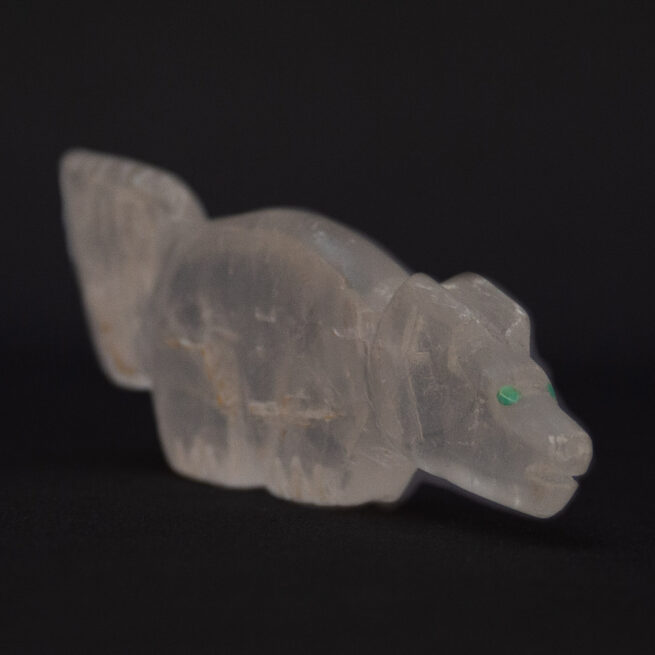 Sculpture Amérindienne Loup Quartz