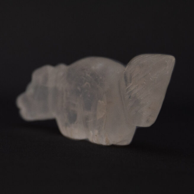 Clear Quartz Zuni Wolf Fetish Animal Carving - Image 4
