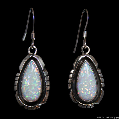 Boucles d'Oreilles Gouttes Opale