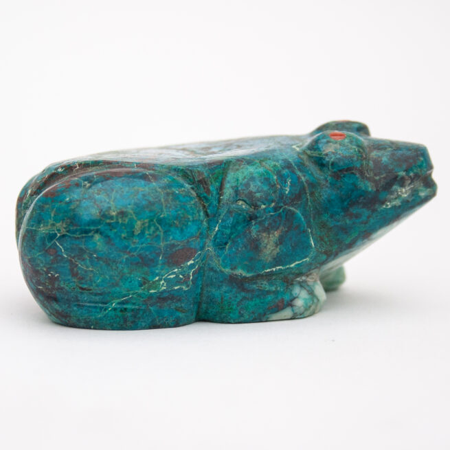 Bernard Homer Large Chrysocolla Frog Carving