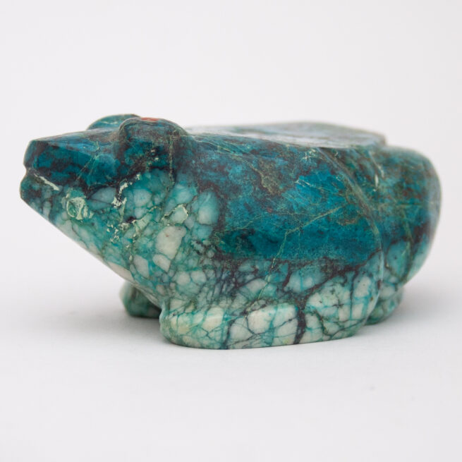 Bernard Homer Large Chrysocolla Frog Carving - Image 4