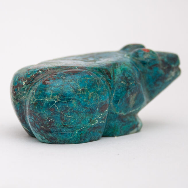 Bernard Homer Large Chrysocolla Frog Carving - Image 3