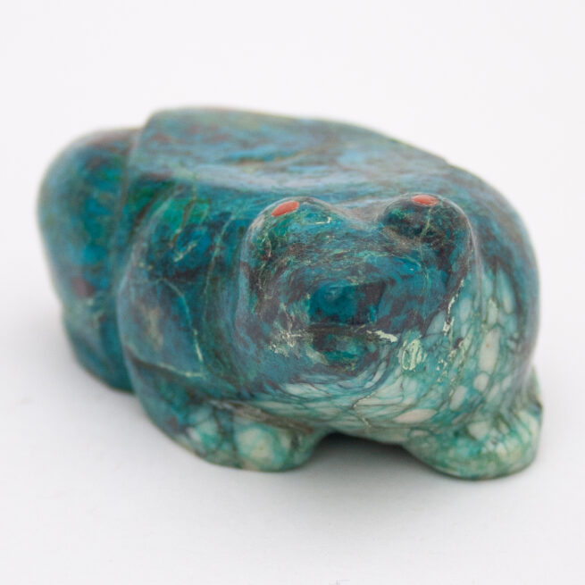 Bernard Homer Large Chrysocolla Frog Carving