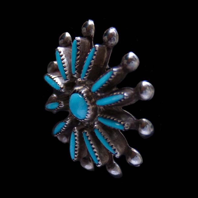 Zuni Turquoise Sun Pendant - Image 2