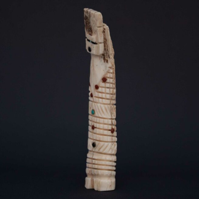 Carl Etsate Deer Antler Corn Maiden Carving - Image 3
