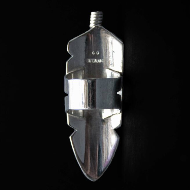 Chris Charley Large Silver Feather Ring - Image 4