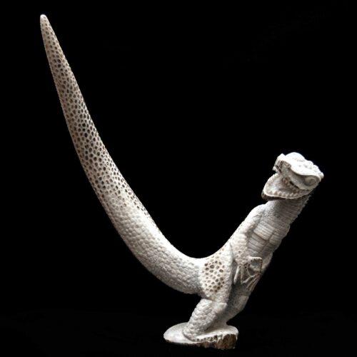 Derrick Kaamasee Velociraptor Zuni Carving