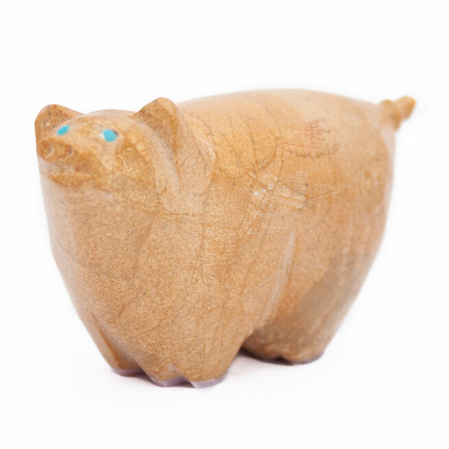 Enrich Leekya Travertine Zuni Pig Fetish - Image 3